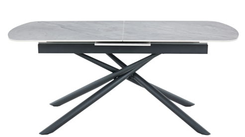 Auszugtisch Hela aus Stein in Grau Auszugtisch Sintra T Grau & Schwarz - ca. 180 - 220 x 90 cm