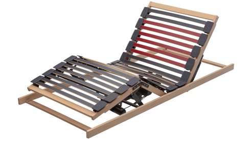 Lattenrost Interliving aus Holz in Holzfarben Interliving Lattenrost Serie 1952 mit drei Motoren dreifach motorisch mit Funk-Fernbedienung – Liegefläche ca. 90 x 200 cm