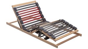 Lattenrost Interliving aus Holz in Holzfarben Interliving Lattenrost Serie 1952 mit drei Motoren dreifach motorisch mit Funk-Fernbedienung – Liegefläche ca. 90 x 200 cm