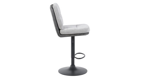 Barhocker Hela aus Stoff in Grau Barhocker Vila H Grau 52 & Anthrazit 46, schwarzes Metall - drehbar