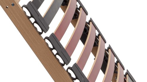 Lattenrost Interliving aus Holz in Holzfarben Interliving Lattenrost Serie 1952 - flacher Smartrahmen zweifach motorisch mit Handschalter – Liegefläche ca. 140 x 200 cm