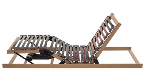 Lattenrost Interliving aus Holz in Holzfarben Interliving Lattenrost Serie 1952 - flacher Smartrahmen zweifach motorisch mit Handschalter – Liegefläche ca. 90 x 200 cm