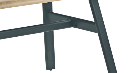 Esstisch Hela aus Holz in Holzfarben Esstisch Viseo I T Eiche hell B03-03 & schwarzes Metall - ca. 180 x 100 cm