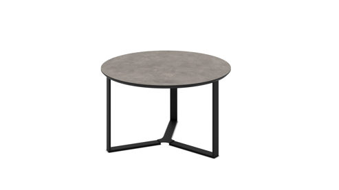 Couchtisch Hela aus Holz in Dunkelgrau Couchtisch-Set Massa CT dunkle Betonoptik & schwarzes Metall - zweiteilig