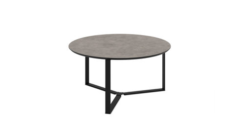 Couchtisch Hela aus Holz in Dunkelgrau Couchtisch-Set Massa CT dunkle Betonoptik & schwarzes Metall - zweiteilig