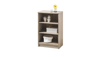 Regal Bega-consult aus Holz in Weiß Bücherregal bzw. Standregal Sonoma eichefarbene Kunststoffoberflächen – Höhe ca. 86 cm, zwei Böden