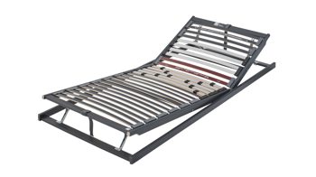 Lattenrost Interliving aus Holz in Grau Interliving Lattenrost Serie 1941 mit manuellen Funktionen manuelle Rücken- & Fußteilverstellung – Liegefläche ca. 120 x 200 cm