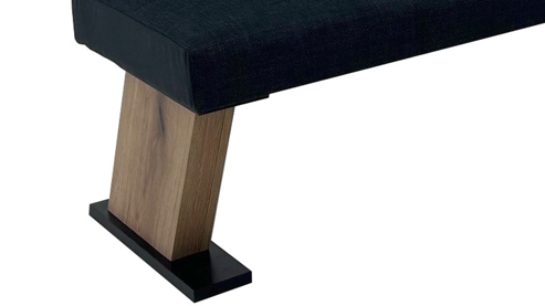 Eckbank Hela aus Holz in Anthrazit Polstereckbank Lyon LEB Anthrazit & Artisan Eiche - Stellfläche ca. 203 x 148 cm