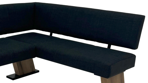 Eckbank Hela aus Holz in Anthrazit Polstereckbank Lyon LEB Anthrazit & Artisan Eiche - Stellfläche ca. 203 x 148 cm