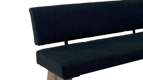 Eckbank Hela aus Holz in Anthrazit Polstereckbank Lyon LEB Anthrazit & Artisan Eiche - Stellfläche ca. 203 x 148 cm