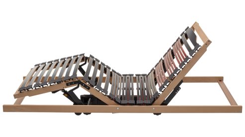 Lattenrost Interliving aus Holz in Holzfarben Interliving Lattenrost Serie 1953 mit Funksteuerung dreifach motorisch mit Funk-Fernbedienung – Liegefläche ca. 90 x 200 cm