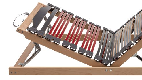 Lattenrost Interliving aus Holz in Holzfarben Interliving Lattenrost Serie 1953 mit Hebehilfe mit Hebehilfe & manuell verstellbar – Liegefläche ca. 90 x 200 cm