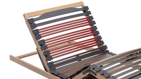 Lattenrost Interliving aus Holz in Holzfarben Interliving Lattenrost Serie 1953 mit zwei Motoren zweifach motorisch mit Handschalter – Liegefläche ca. 90 x 200 cm