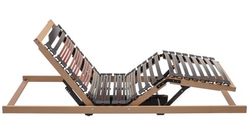 Lattenrost Interliving aus Holz in Holzfarben Interliving Lattenrost Serie 1953 mit Funksteuerung zweifach motorisch mit Funk-Fernbedienung – Liegefläche ca. 90 x 200 cm