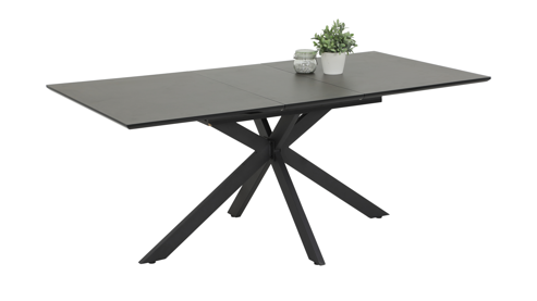 Auszugtisch Hela aus Glas in Anthrazit Auszugtisch Fenja II T Anthrazit & Schwarz - ca. 140 - 180 x 90 cm