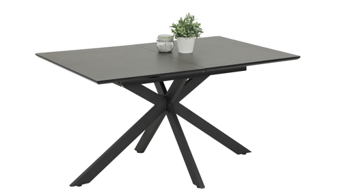 Auszugtisch Hela aus Glas in Anthrazit Auszugtisch Fenja II T Anthrazit & Schwarz - ca. 140 - 180 x 90 cm