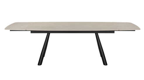 Auszugtisch Hela aus Stein in Beige Auszugtisch Horta T Creme & Schwarz - ca. 180 - 260 x 90 cm