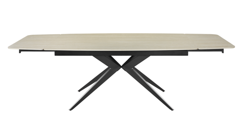 Auszugtisch Hela aus Stein in Beige Auszugtisch Lixa T Beige & Schwarz - ca. 160 - 240 x 90 cm