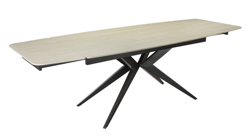 Auszugtisch Hela aus Stein in Beige Auszugtisch Lixa T Beige & Schwarz - ca. 160 - 240 x 90 cm