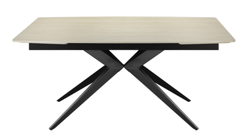 Auszugtisch Hela aus Stein in Beige Auszugtisch Lixa T Beige & Schwarz - ca. 160 - 240 x 90 cm