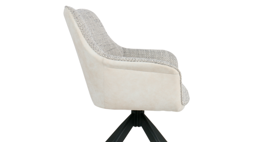 Polsterstuhl Hela aus Stoff in Hellgrau Polsterstuhl Mura S Hellgrau & Vintage Creme 52-B06 - drehbar