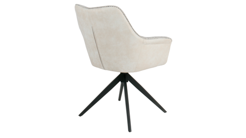 Polsterstuhl Hela aus Stoff in Hellgrau Polsterstuhl Mura S Hellgrau & Vintage Creme 52-B06 - drehbar