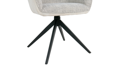 Polsterstuhl Hela aus Stoff in Hellgrau Polsterstuhl Mura S Hellgrau & Vintage Creme 52-B06 - drehbar