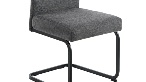 Schwingstuhl Hela aus Stoff in Anthrazit Schwingstuhl Kerstin II S Anthrazit & schwarzes Metall