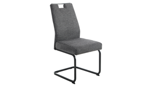 Schwingstuhl Hela aus Stoff in Anthrazit Schwingstuhl Kerstin II S Anthrazit & schwarzes Metall