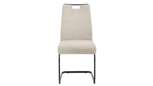 Schwingstuhl Hela aus Stoff in Beige Schwingstuhl Kerstin II S Beige & schwarzes Metall
