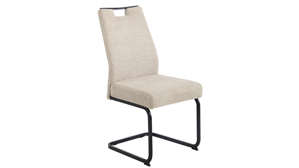 Schwingstuhl Hela aus Stoff in Beige Schwingstuhl Kerstin II S Beige & schwarzes Metall