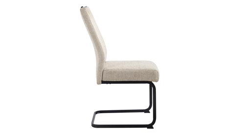 Schwingstuhl Hela aus Stoff in Beige Schwingstuhl Kerstin II S Beige & schwarzes Metall