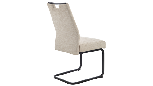 Schwingstuhl Hela aus Stoff in Beige Schwingstuhl Kerstin II S Beige & schwarzes Metall