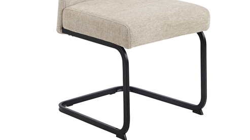 Schwingstuhl Hela aus Stoff in Beige Schwingstuhl Kerstin II S Beige & schwarzes Metall