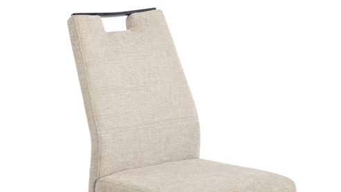 Schwingstuhl Hela aus Stoff in Beige Schwingstuhl Kerstin II S Beige & schwarzes Metall