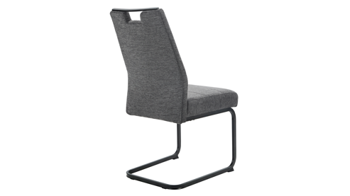 Schwingstuhl Hela aus Stoff in Anthrazit Schwingstuhl Kerstin II S Anthrazit & schwarzes Metall