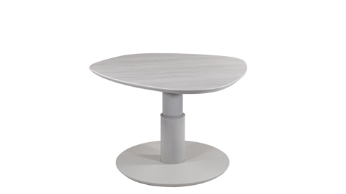 Couchtisch Vierhaus aus Glas in Grau vierhaus Couchtisch 1886-CAL-SGR hellgraue Steinoptik  - ca. 80 cm Durchmesser