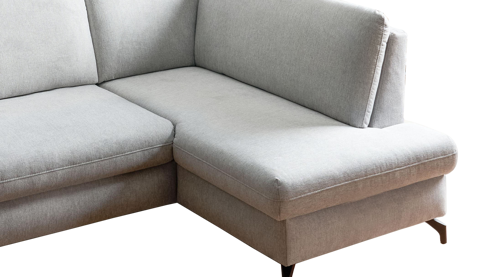 Ecksofa Steinpol sit&more aus Stoff in Hellgrau Polsterprogramm Wanda - Ecksofa silberfarbener Bezug - Stellfläche ca. 241 x 173 cm