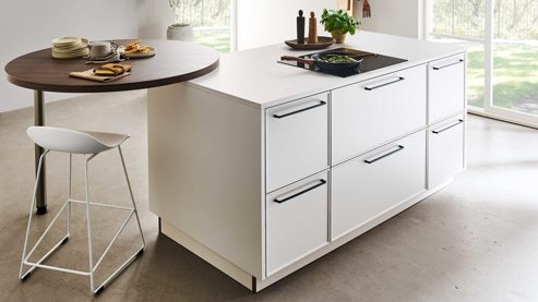 Einbauküche Nolte® küchen aus Holz in Holzfarben nolte® Einbauküche Manhattan mit Einbaugeräten Walnuss Havanna & Kaschmir – zweiteilig