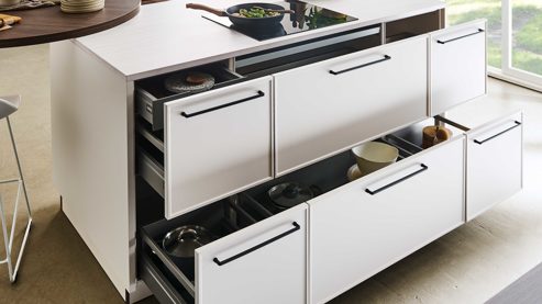 Einbauküche Nolte® küchen aus Holz in Holzfarben nolte® Einbauküche Manhattan mit Einbaugeräten Walnuss Havanna & Kaschmir – zweiteilig