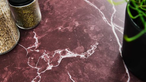 Einbauküche Nolte® küchen aus Holz in Schwarz nolte® Einbauküche Perfect Plus mit Einbaugeräten Schwarz & Red Marble – zweiteilig