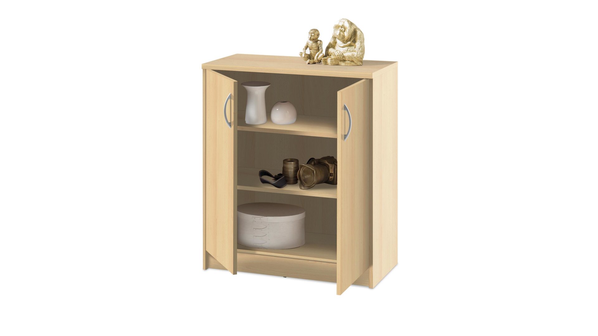 Türenkommode Bega-consult aus Holz in Holzfarben Türenkommode bzw. Schrank buchefarbene Kunststoffoberflächen – zwei Türen