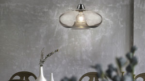 Pendelleuchte Globo lighting aus Glas in Grau GLOBO Hängelampe Lille rauchfarbenes Glas & Nickel – Durchmesser ca. 40 cm