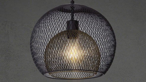 Pendelleuchte Globo lighting aus Metall in Schwarz GLOBO Lampen Serie Selina - Hängelampe schwarzes & goldenes Metall – Durchmesser ca. 30 cm