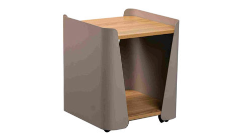 Couchtisch M2 kollektion aus Holz in Holzfarben Beistelltisch Sandro Eiche & Grau - ca. 40 x 48 cm