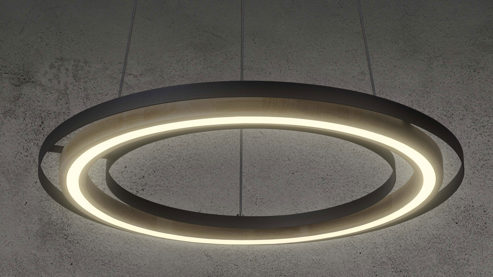 Deckenleuchte Globo lighting aus Metall in Schwarz GLOBO Lampen Serie Rilas - Deckenlampe schwarzes Metall & Bambusholz - Durchmesser ca. 56 cm