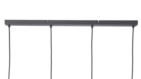 Pendelleuchte Globo lighting aus Glas in Grau GLOBO Lampen Serie Ando - Hängelampe rauchfarbenes Glas & schwarzes Metall - Länge ca. 88 cm