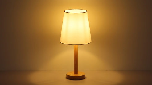 Tischleuchte Globo lighting aus Metall in Holzfarben GLOBO Lampen Serie Joris - Tischlampe Kiefer & weißer Lampenschirm - Höhe ca. 45 cm