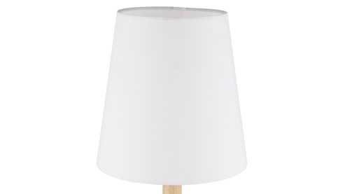 Tischleuchte Globo lighting aus Metall in Holzfarben GLOBO Lampen Serie Joris - Tischlampe Kiefer & weißer Lampenschirm - Höhe ca. 45 cm