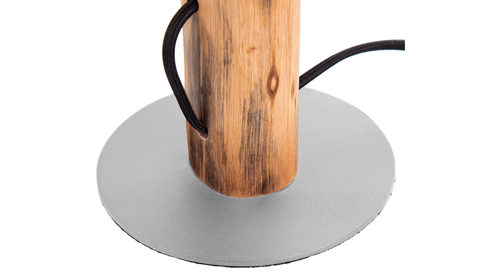 Tischleuchte Globo lighting aus Holz in Holzfarben GLOBO Lampen Serie Norin - Tischlampe Eukalyptusholz & weißer Lampenschirm - Höhe ca. 32 cm